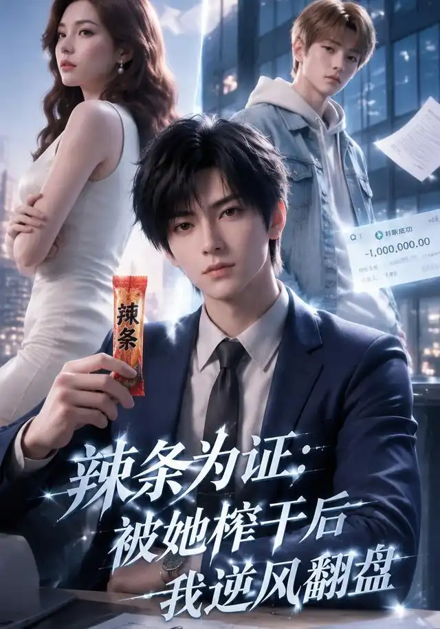 《辣条为证：被她榨干后我逆风翻盘（76集） AI短剧（夸克网盘）》短剧封面