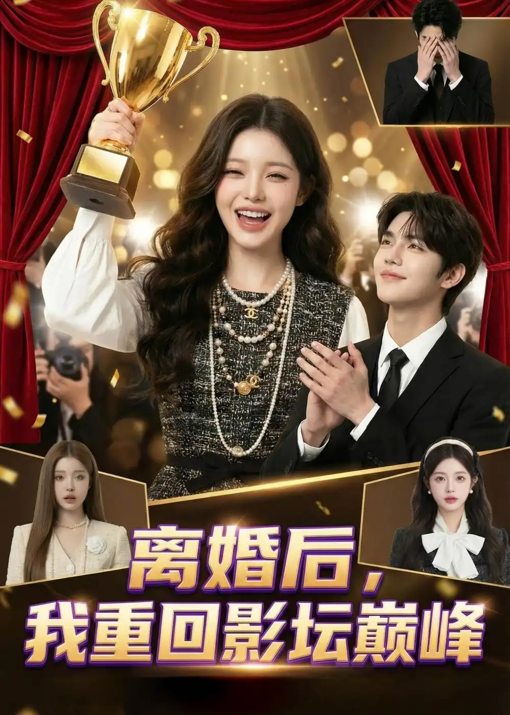 《离婚后，我重回影坛巅峰（80集）AI短剧 (2026)》短剧封面