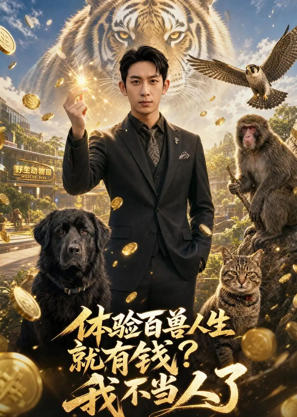 《体验百兽人生就有钱？我不当人了（80集）AI短剧（夸克网盘）》短剧封面
