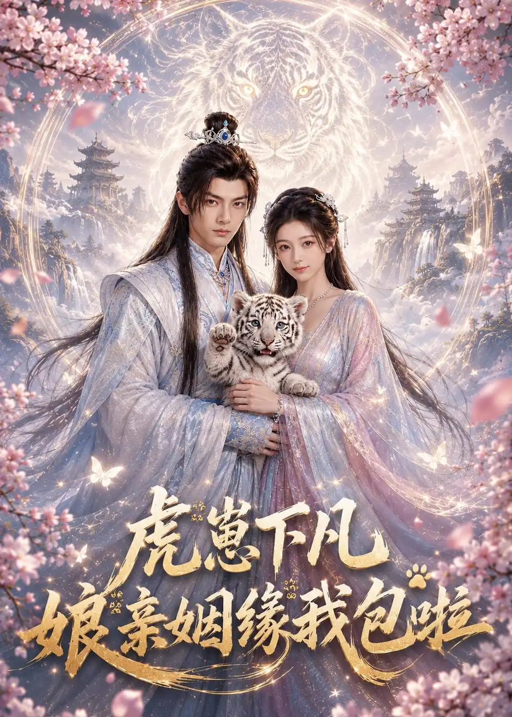 《虎崽下凡：娘亲姻缘我包啦（53集）（夸克网盘）》短剧封面