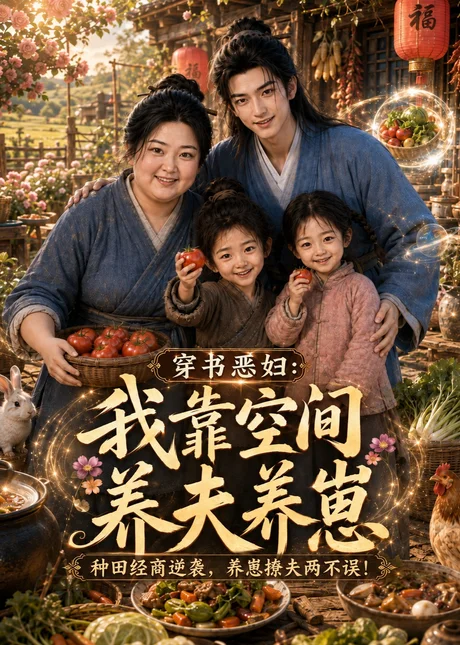 《穿书恶妇：我靠空间养夫养崽（100集） AI短剧 (2026)》短剧封面