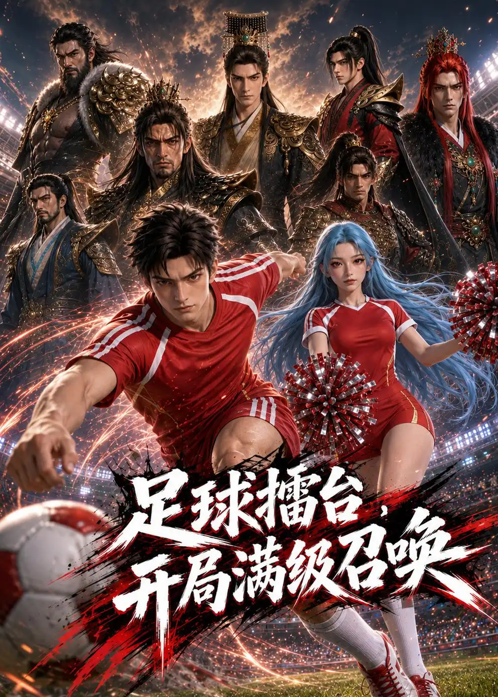 《足球擂台，开局满级召唤（51集）AI短剧（夸克网盘）》短剧封面