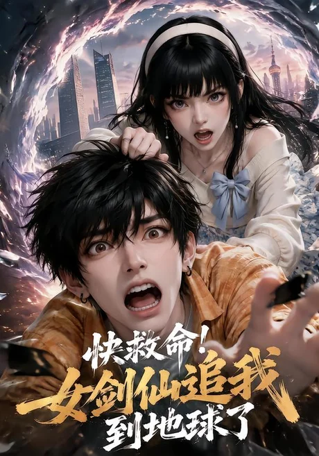 《快救命，女剑仙追我到地球了（200集）（夸克网盘）》短剧封面