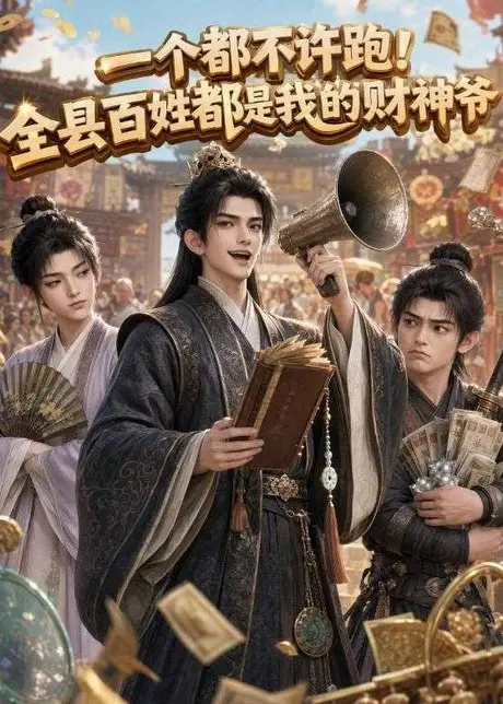 《一个都不许跑！全县百姓都是我的财神爷（50集）（百度网盘）》短剧封面