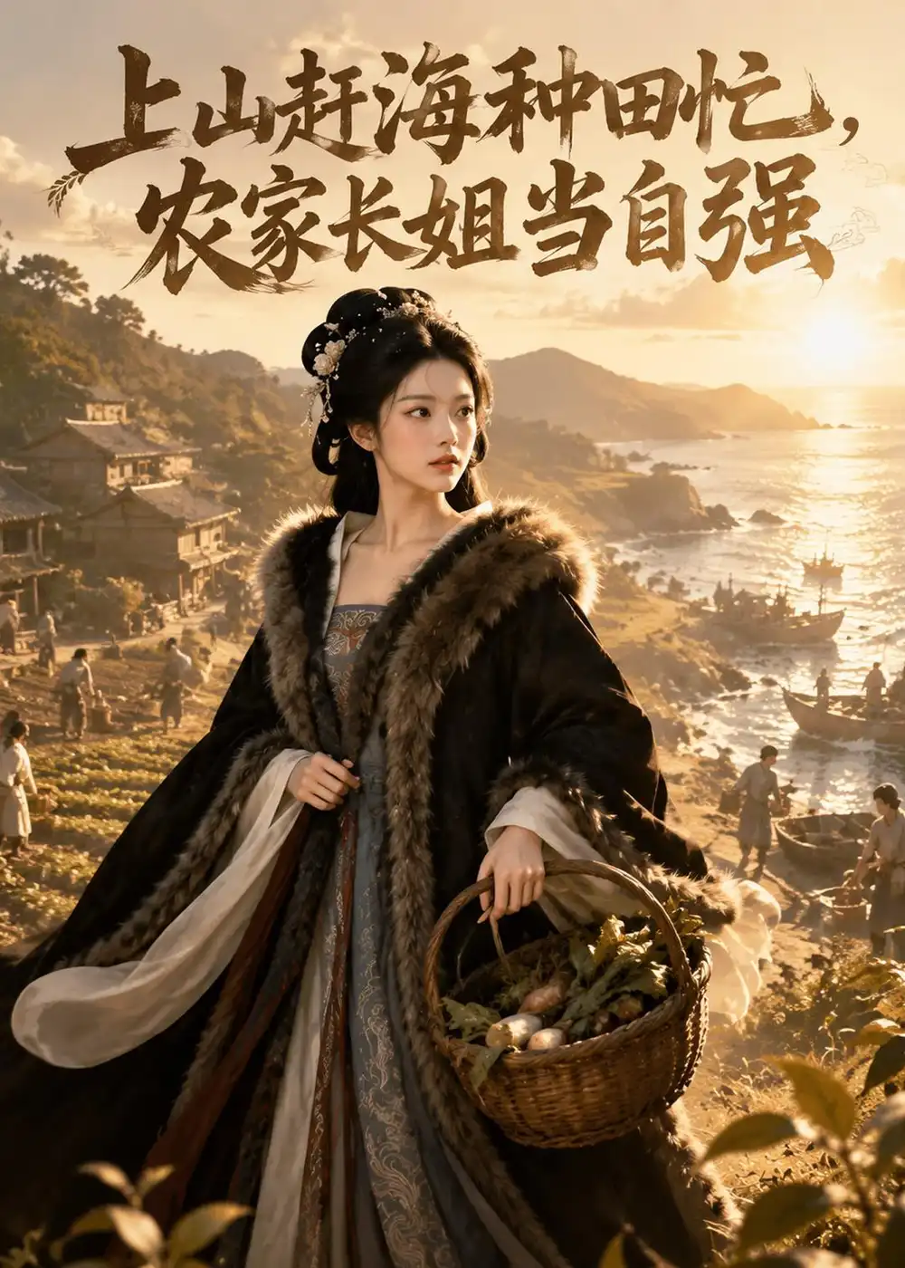 《上山赶海种田忙，农家长姐当自强（80集）（夸克网盘）》短剧封面