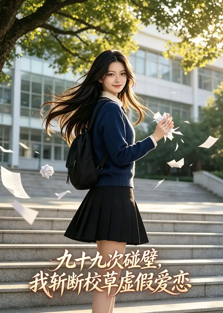 《九十九次碰壁，我斩断校草虚假爱恋（20集）AI短剧 (2026)》短剧封面