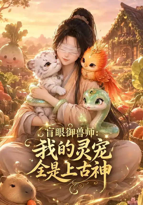 《盲眼御兽师：我的灵宠全是上古神（29集）（夸克网盘）》短剧封面
