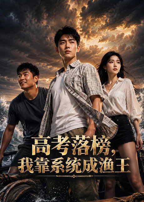 《高考落榜，我靠系统成渔王（79集）AI短剧（百度网盘）》短剧封面
