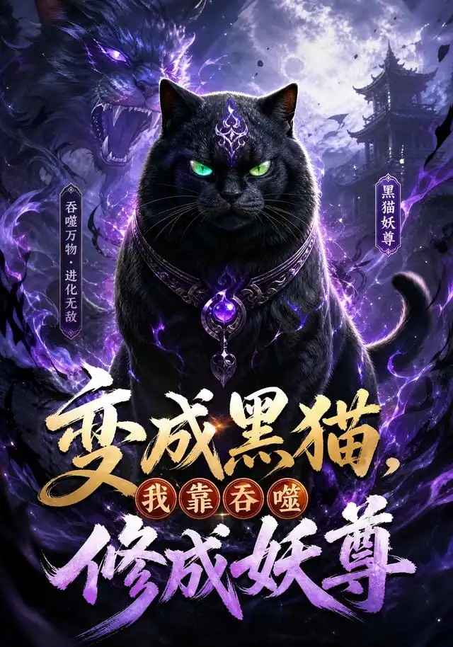 《变成黑猫,我靠吞噬修成妖尊(141集)(夸克网盘)》短剧封面