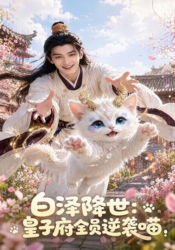 《白泽降世：皇子府全员逆袭喵（89集） AI短剧（夸克网盘）》短剧封面