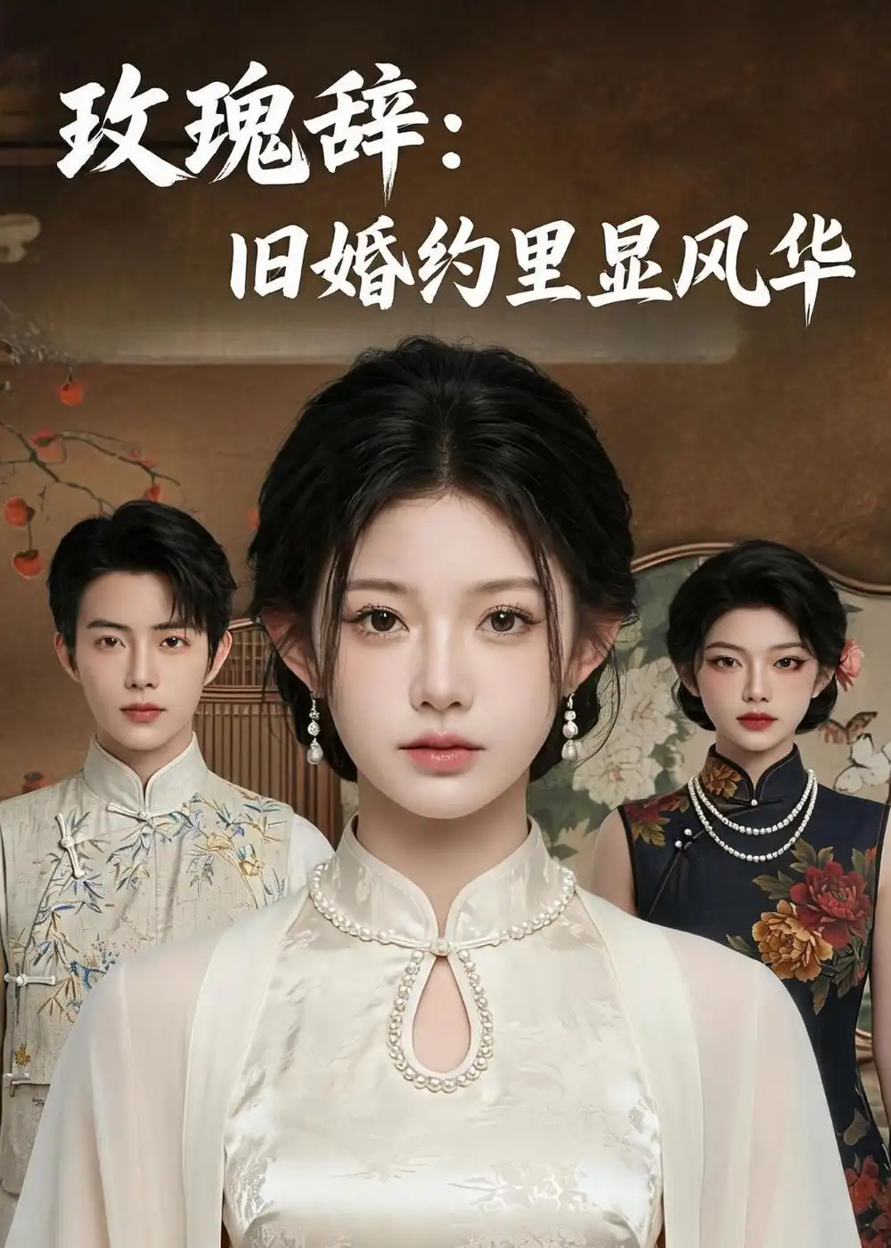 《玫瑰辞：旧婚约里显风华（57集）AI短剧（夸克网盘）》短剧封面