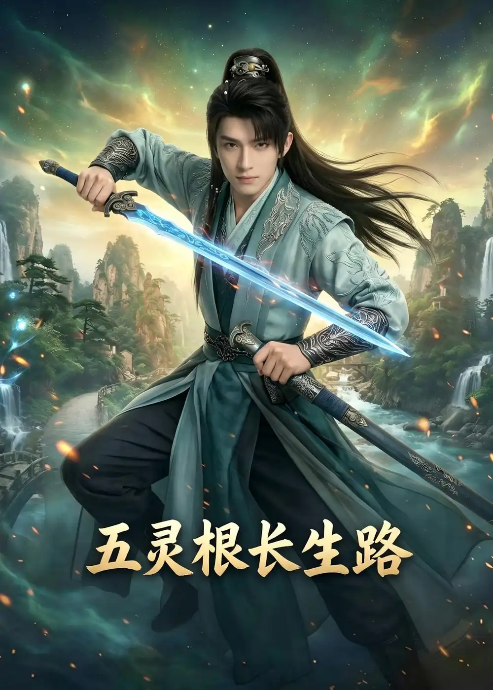 《五灵根长生路!(70集)Ai短剧(夸克网盘)》短剧封面