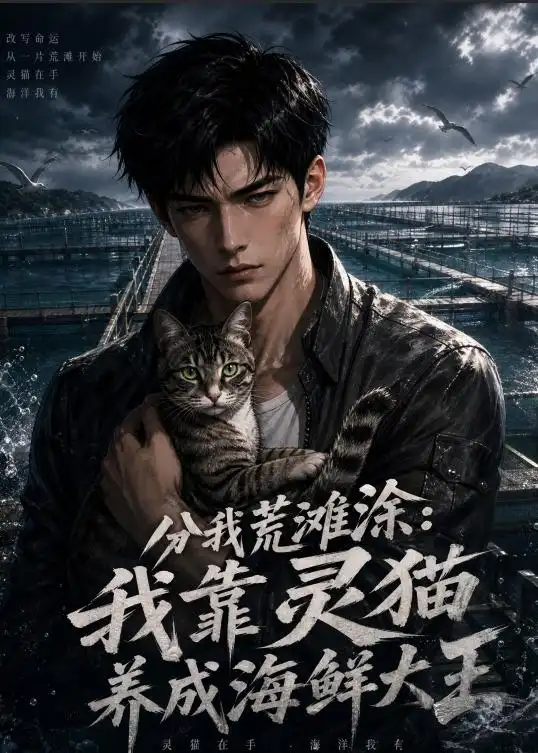 《分我荒滩涂：我靠灵猫养成海鲜大王（50集）AI短剧（夸克网盘）》短剧封面