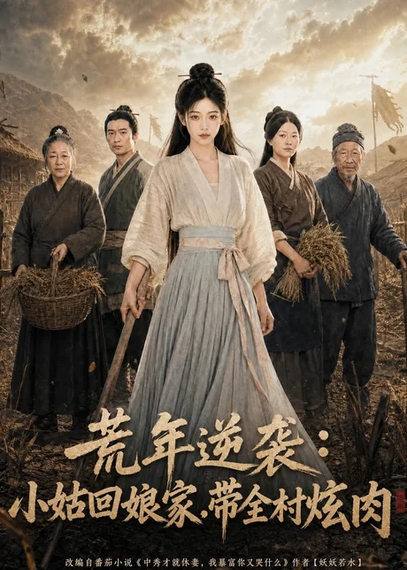《荒年逆袭：小姑回娘家，带全村炫肉（95集）（百度网盘）》短剧封面