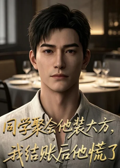 《同学聚会他装大方，我结账后他慌了（57集）AI短剧（百度网盘）》短剧封面