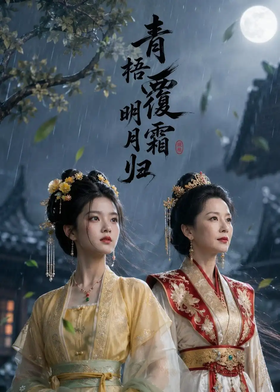 《青梧覆霜明月归（57集）AI短剧（夸克网盘）》短剧封面