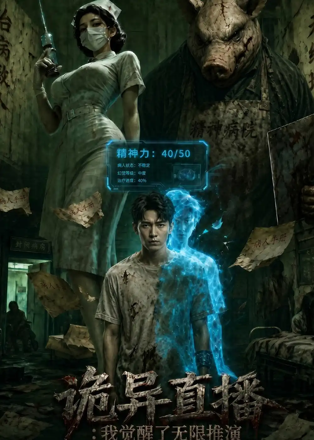 《诡异直播：我觉醒了无敌推演（72集）AI短剧（夸克网盘）》短剧封面