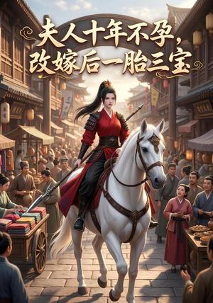 《夫人十年，不孕改嫁后一胎三宝！》短剧封面