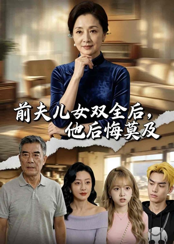 《前夫儿女双全后，他后悔莫及（50集）Ai短剧（百度网盘）》短剧封面