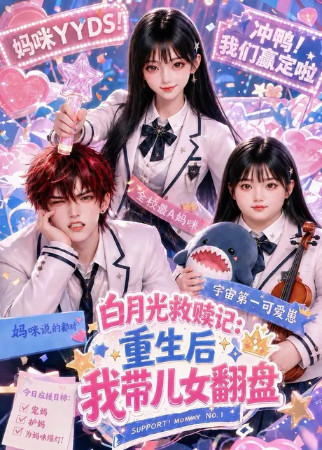 《白月光救赎记:重生后我带儿女翻盘(103集)(夸克网盘)》短剧封面