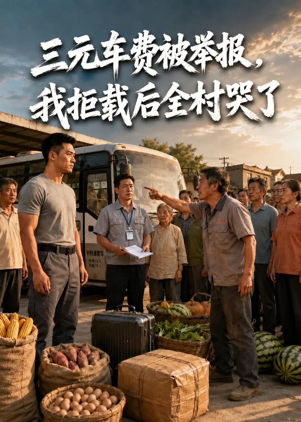 《三元车费被举报,我拒载后全村哭了(48集)Ai短剧(夸克网盘)》短剧封面