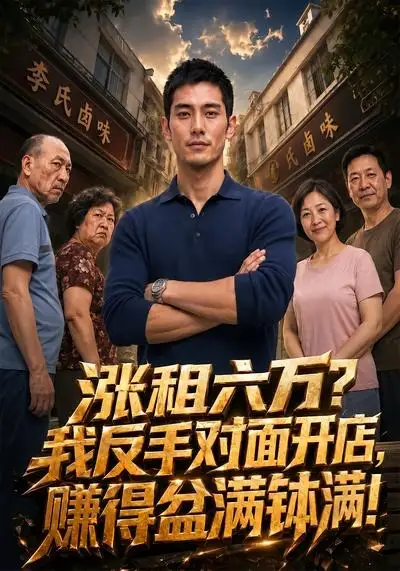 《涨租六万？我反手对面开店，赚得盆满钵满！（41集）（夸克网盘）》短剧封面