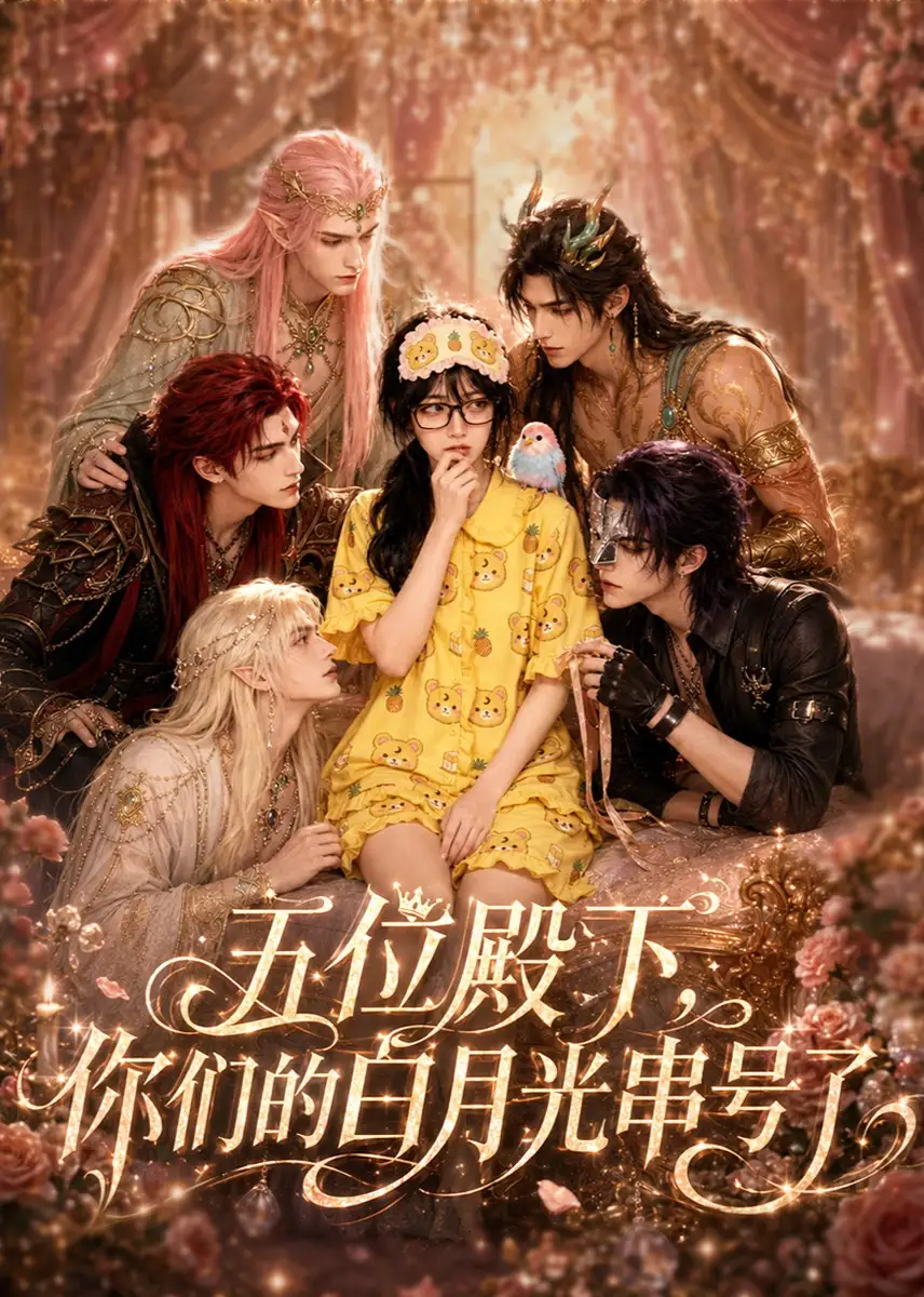 《五位殿下，你们的白月光串号了（79集）（夸克网盘）》短剧封面