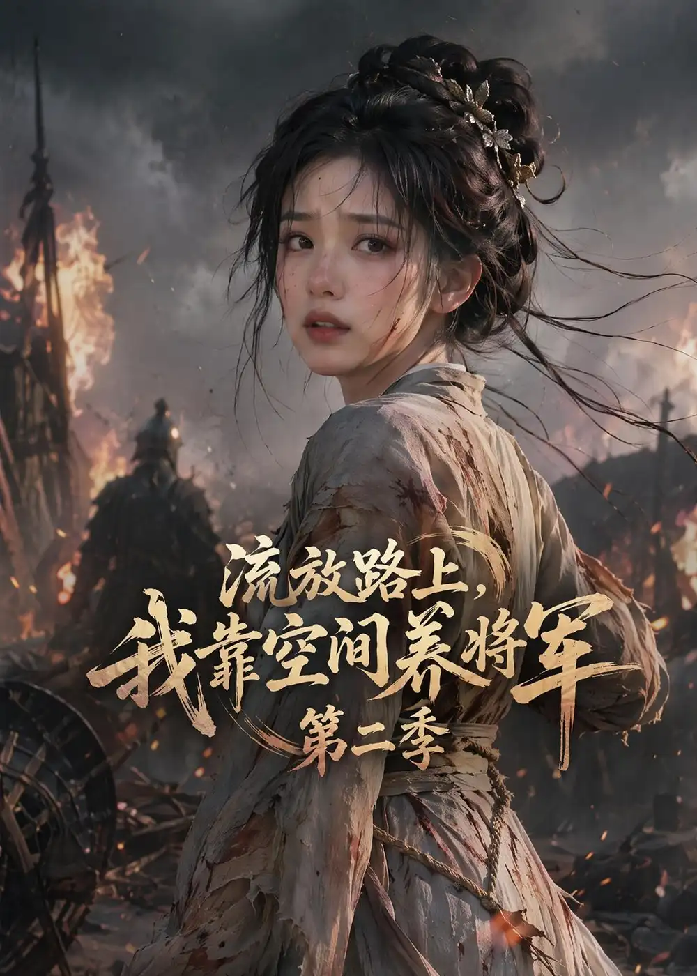 《流放路上，我靠空间养将军第二季（40集）（夸克网盘）》短剧封面