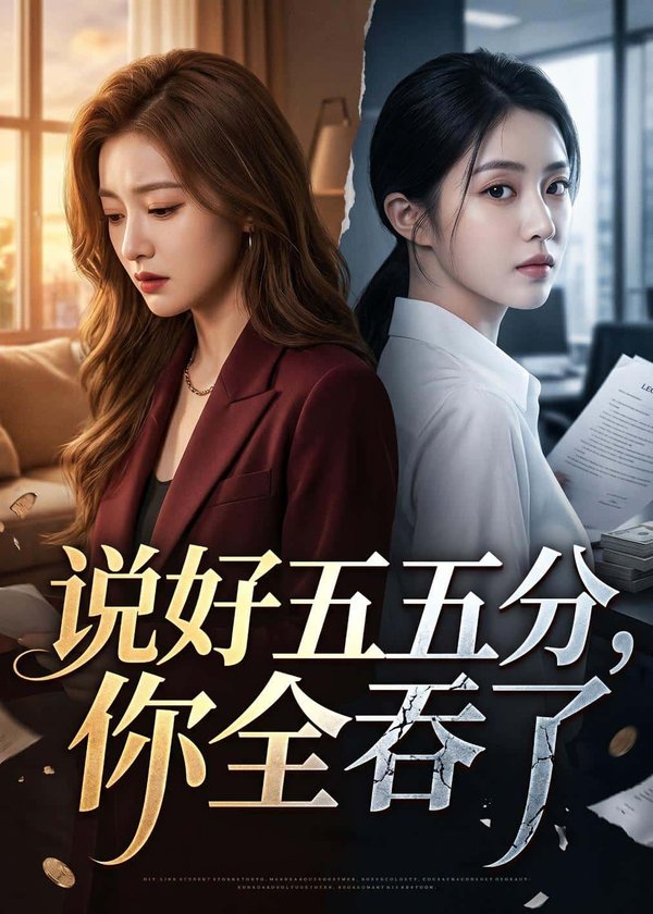 《说好五五分，你全吞了（21集）Ai短剧（百度网盘）》短剧封面