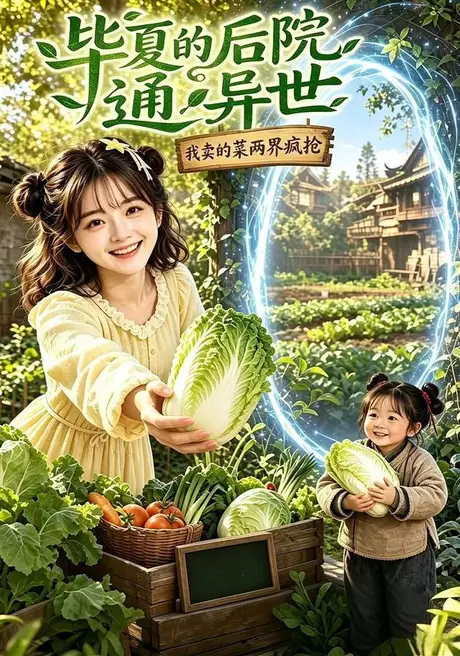 《毕夏的后院通异世,我卖的菜两界疯抢(100集)AI短剧(夸克网盘)》短剧封面