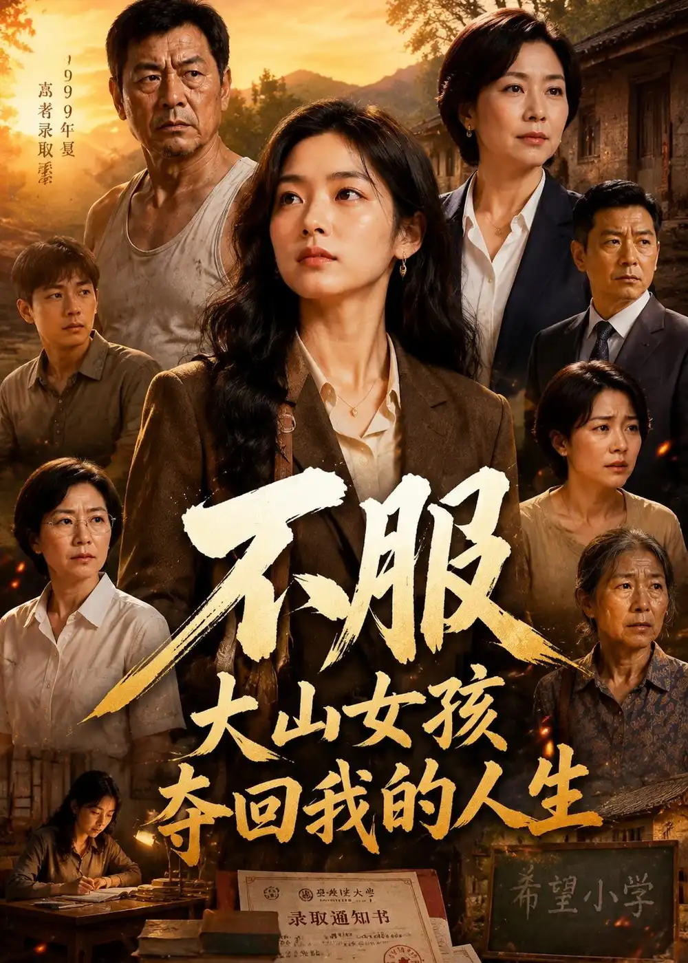 《不服：大山女孩夺回我的人生（79集）AI短剧（夸克网盘）》短剧封面