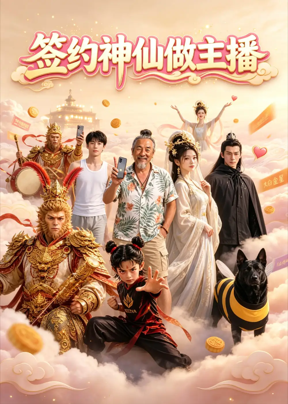 《签约神仙做主播(44集)AI短剧 (2026)》短剧封面