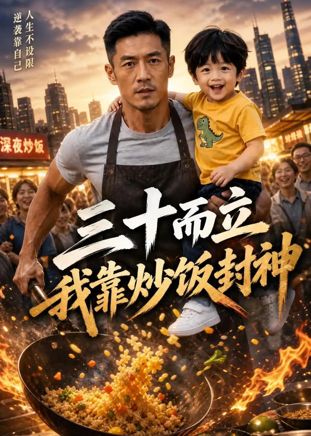 《三十而立,我靠炒饭封神(52集)AI短剧(夸克网盘)》短剧封面