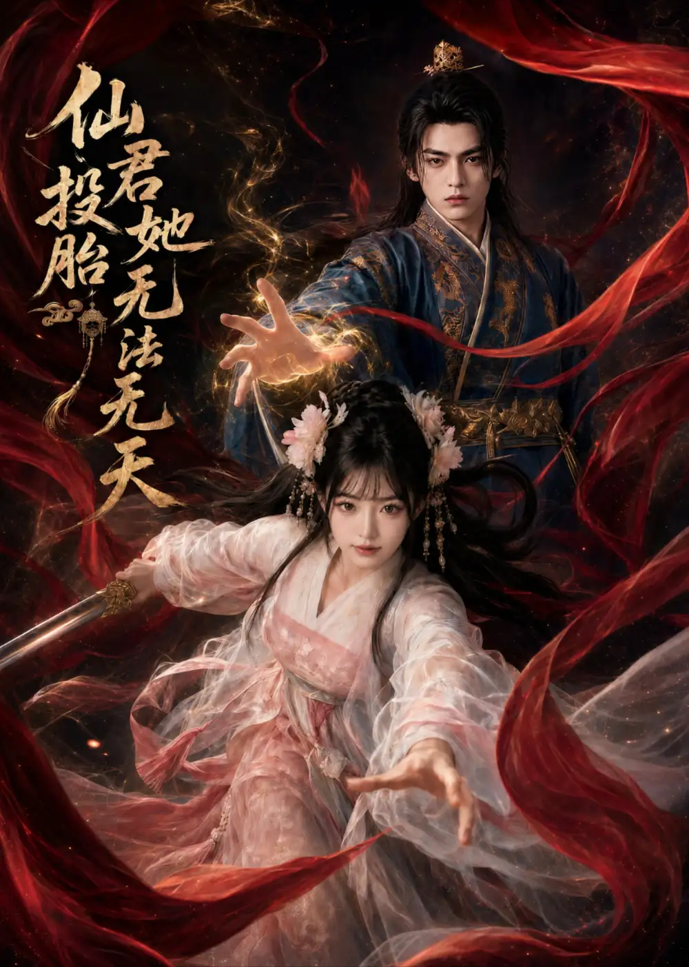 《仙君投胎她无法无天（75集）AI短剧 (2026)》短剧封面