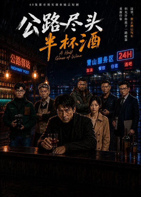 《公路尽头半杯酒（61集）AI短剧（百度网盘）》短剧封面