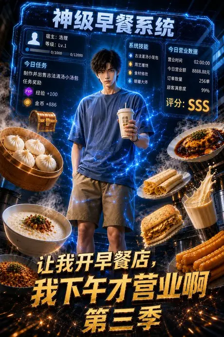 《让我开早餐店，我下午才营业啊第三季（81集）（夸克网盘）》短剧封面
