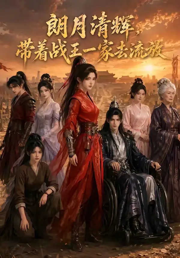 《朗月清辉,带着战王一家去流放(78集)(夸克网盘)》短剧封面