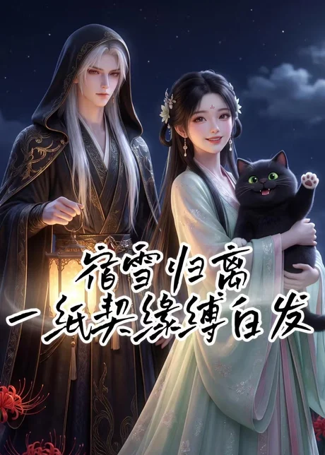 《宿雪归离：一纸契缘缚白发（88集）（百度网盘）》短剧封面