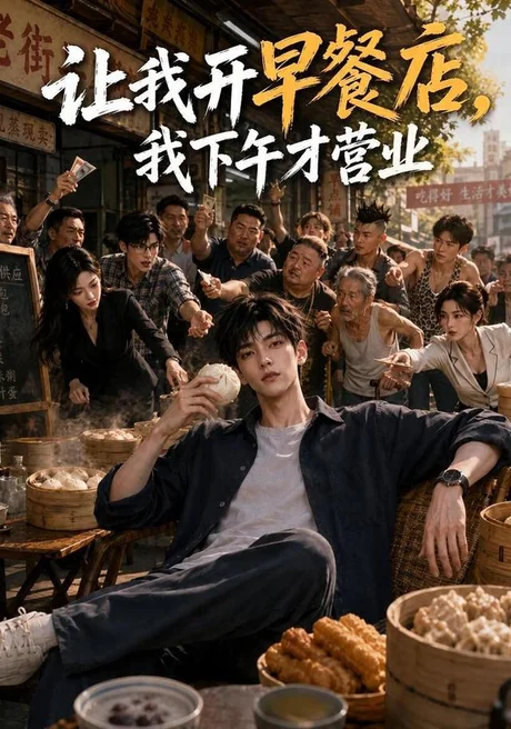 《让我开早餐店,我下午才营业(108集)AI短剧(夸克网盘)》短剧封面