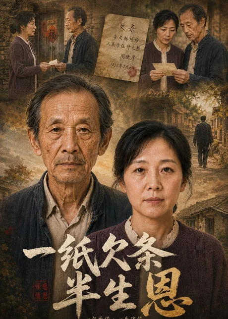 《一纸欠条半生恩(40集)AI短剧(百度网盘)》短剧封面