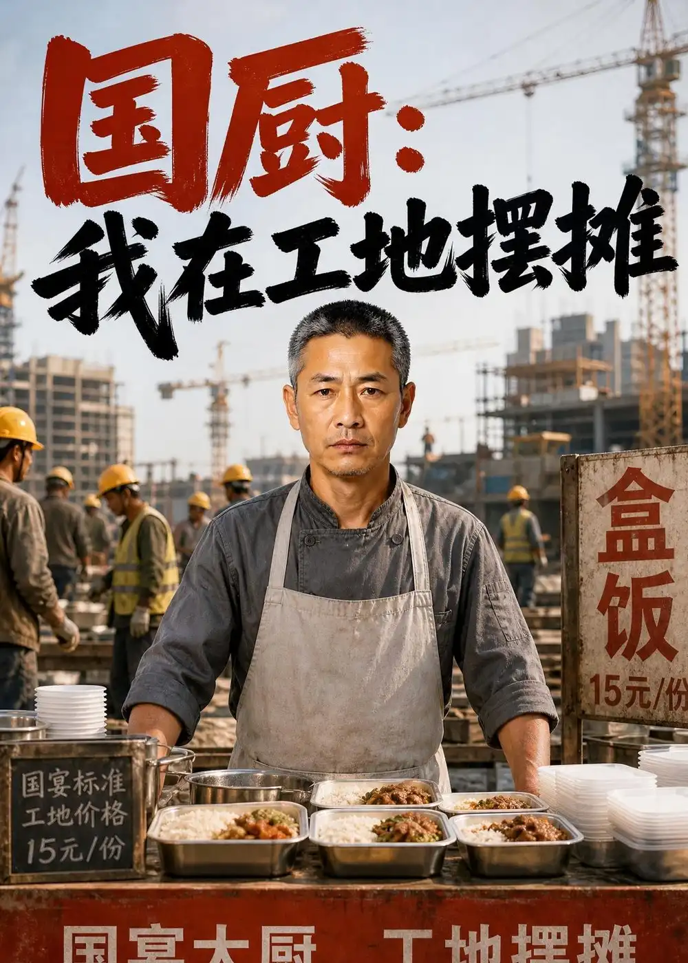 《国厨：我在工地摆摊（58集）AI短剧》短剧封面
