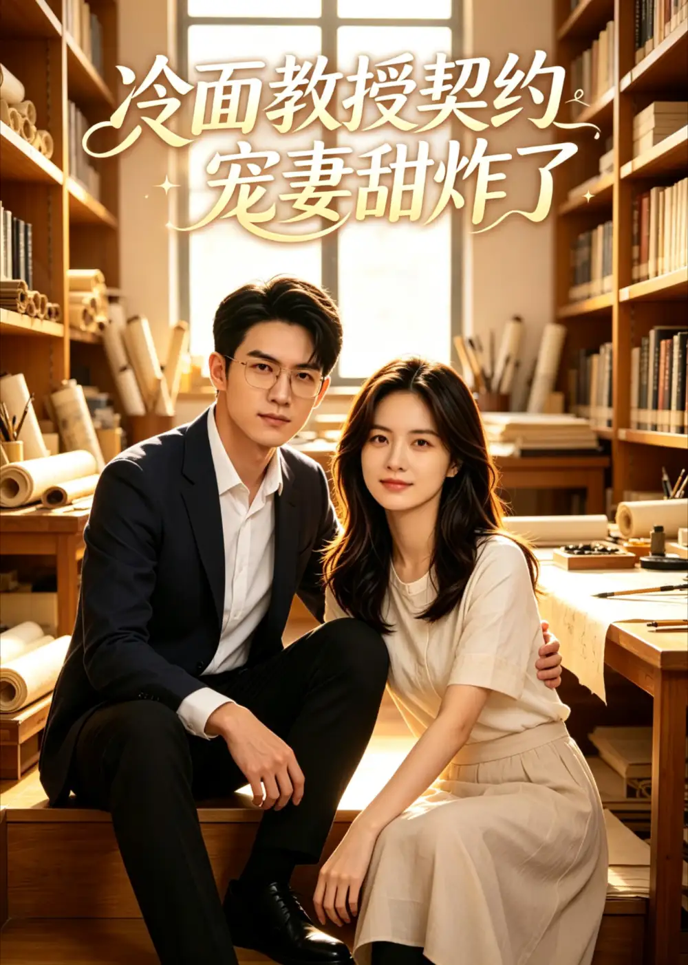 《冷面教授契约宠妻甜炸了（28集）（夸克网盘）》短剧封面