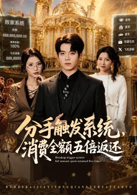 《分手触发系统，消费全额五倍返还（83集）姜沣＆张艺轩（1080P）（夸克网盘）》短剧封面