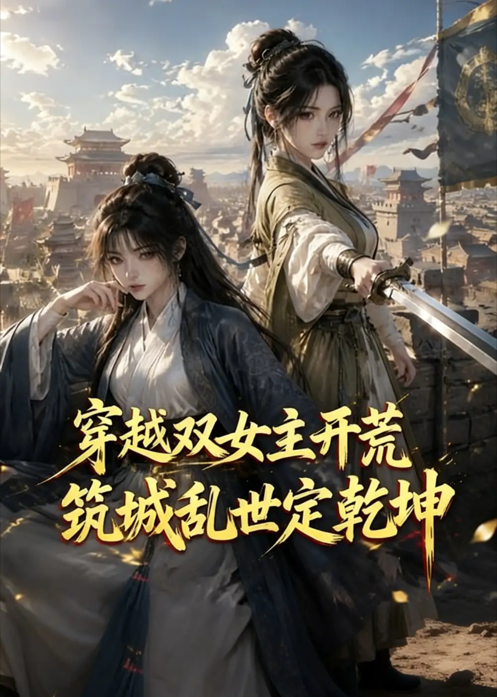 《穿越双女主开荒筑城乱世定乾坤（88集）AI短剧 (2026)》短剧封面