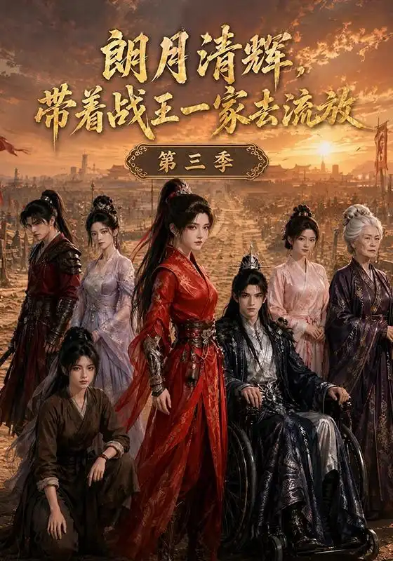 《朗月清辉,带着战王一家去流放第三季(60集)(夸克网盘)》短剧封面