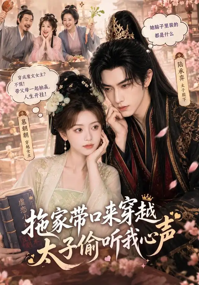《拖家带口来穿越,太子偷听我心声(61集)(夸克网盘)》短剧封面