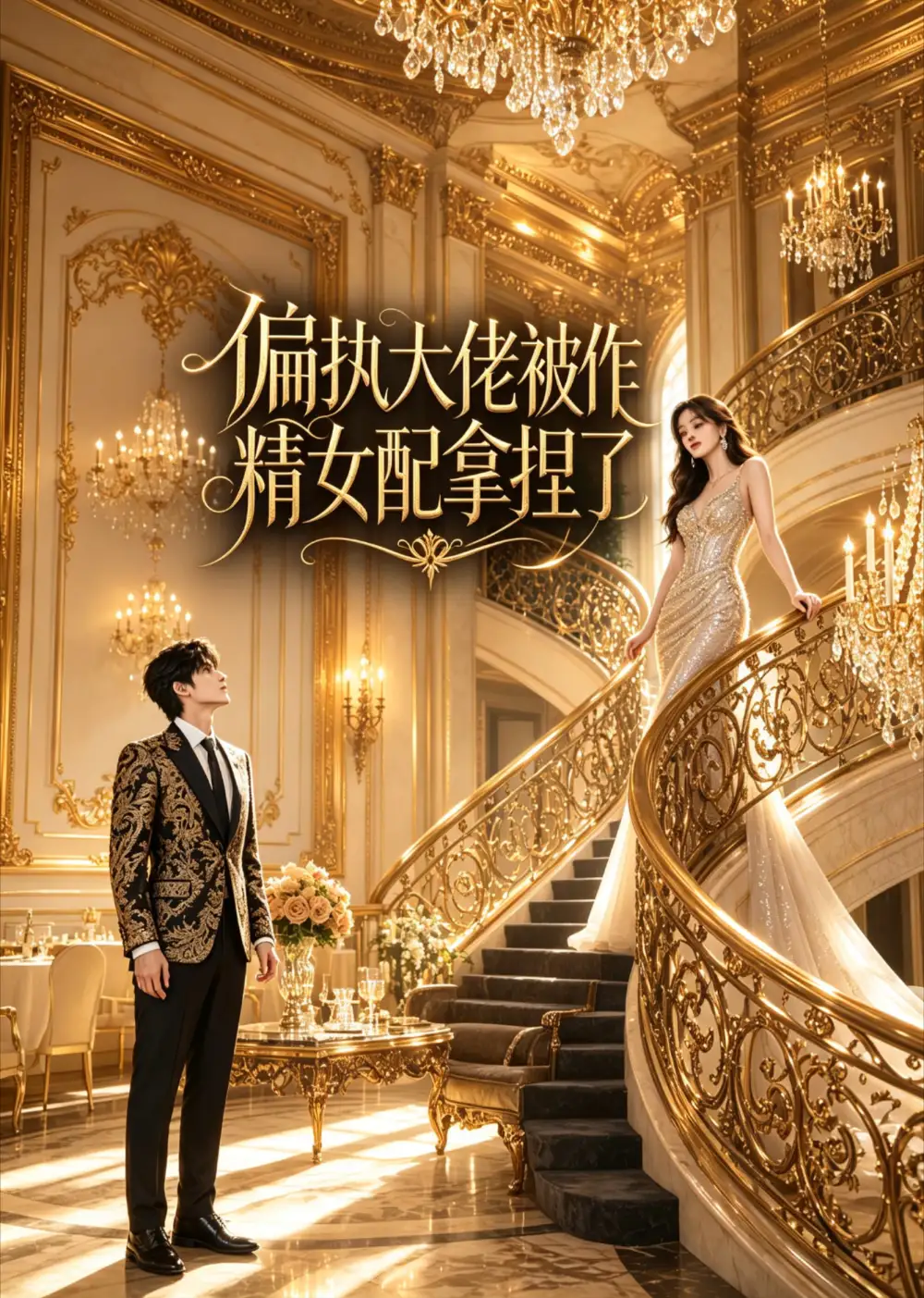 《偏执大佬被作精女配拿捏了（34集）AI短剧 (2026)》短剧封面
