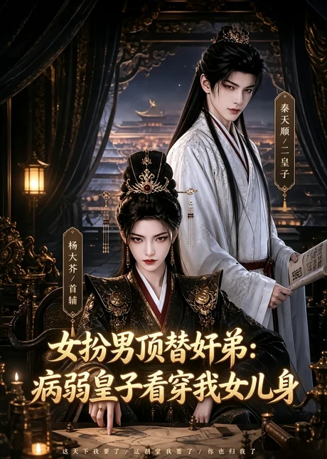 《女扮男顶替奸弟：病弱皇子看穿我女儿身（33集）（夸克网盘）》短剧封面