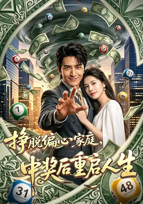 《挣脱偏心家庭，中奖后重启人生（80集）吴昊＆王梦妍 (2026)》短剧封面