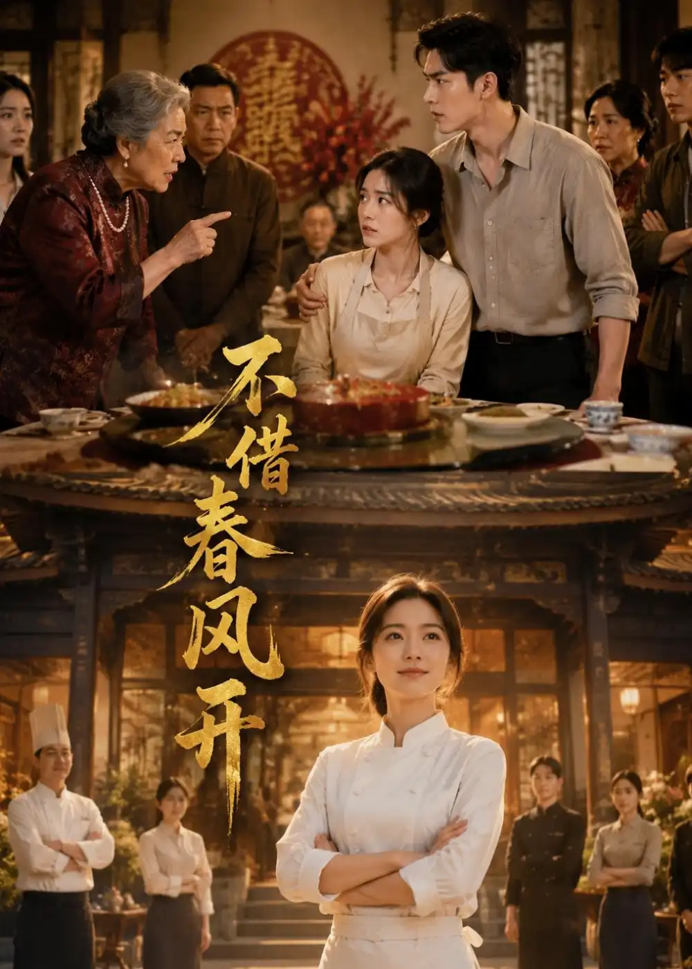 《不借春风开（55集）AI短剧 (2026)》短剧封面